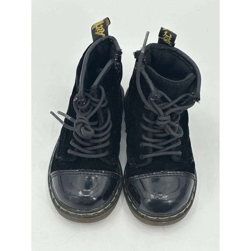 Dr. Martens Bunny Lace Up Zip Boots‎ Toddler Size 7 Black
